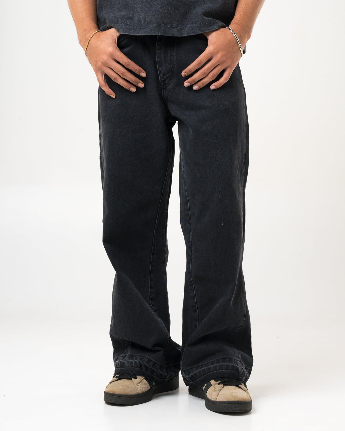 Black Flared Denim