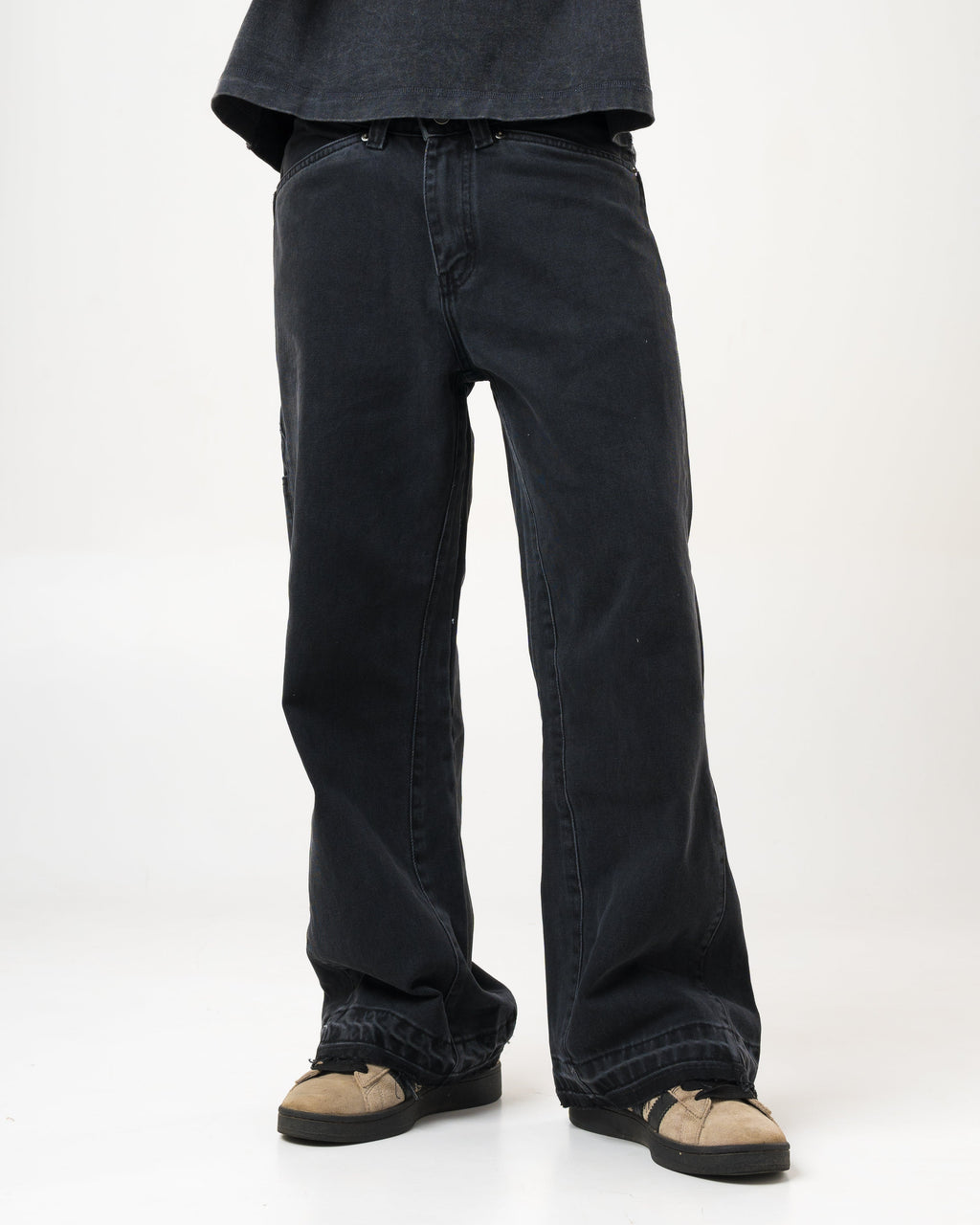 Black Flared Denim