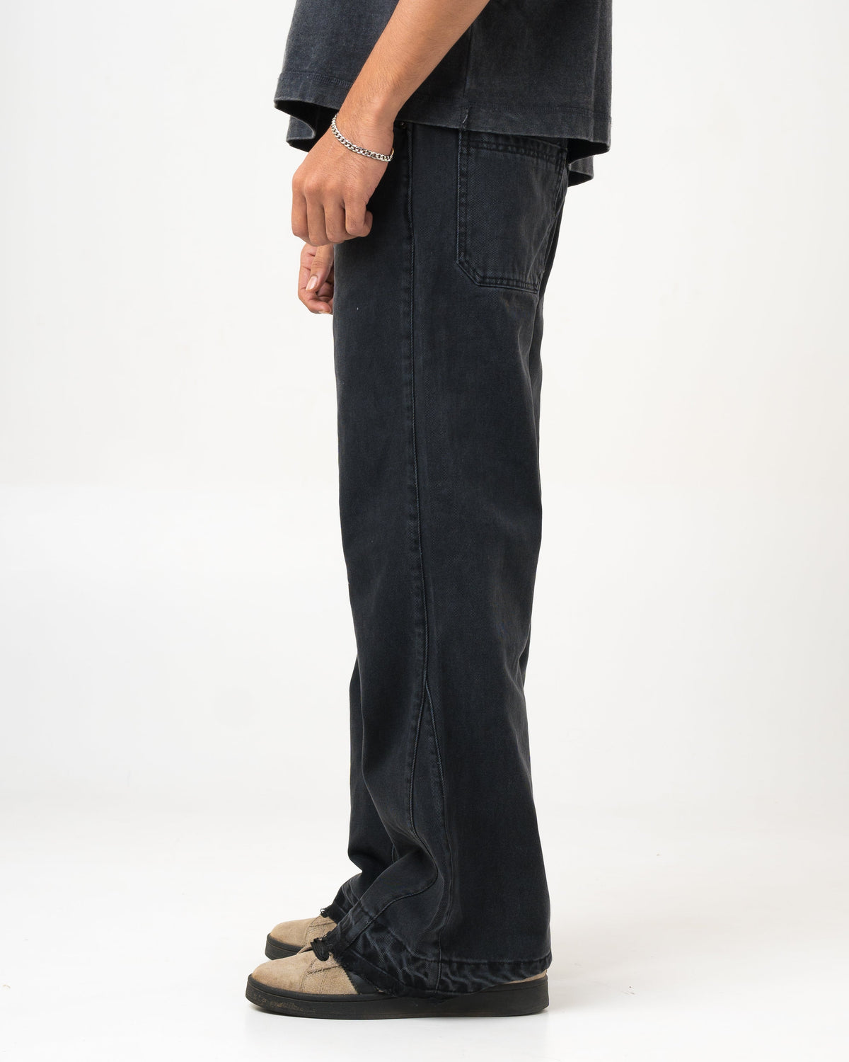 Black Flared Denim