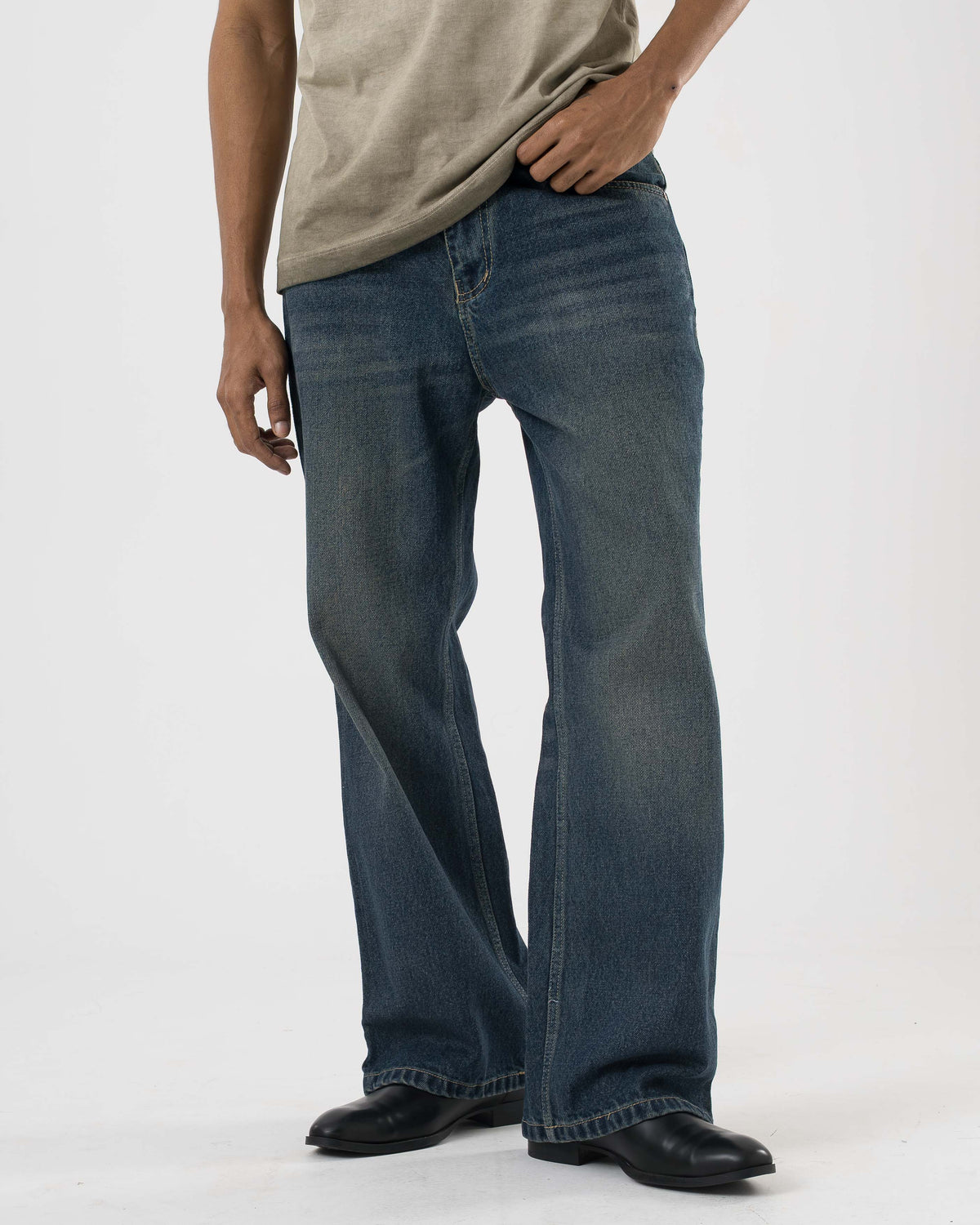 Vintage Bootcut Denim (Deep Blue)