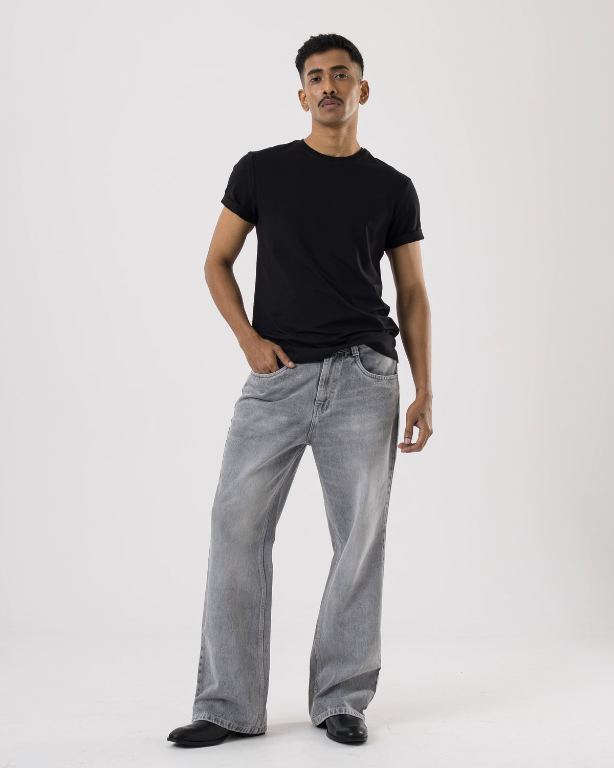 Vintage Bootcut Denim (Light Grey)