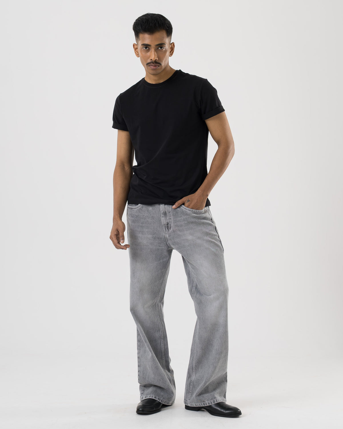 Vintage Bootcut Denim (Light Grey)
