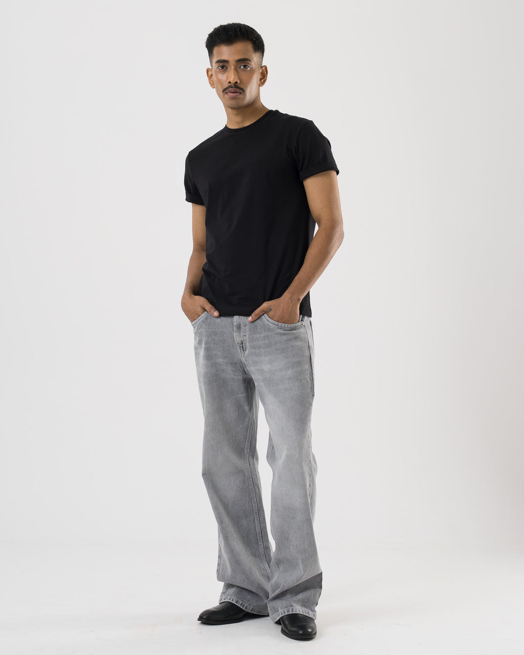 Vintage Bootcut Denim (Light Grey)