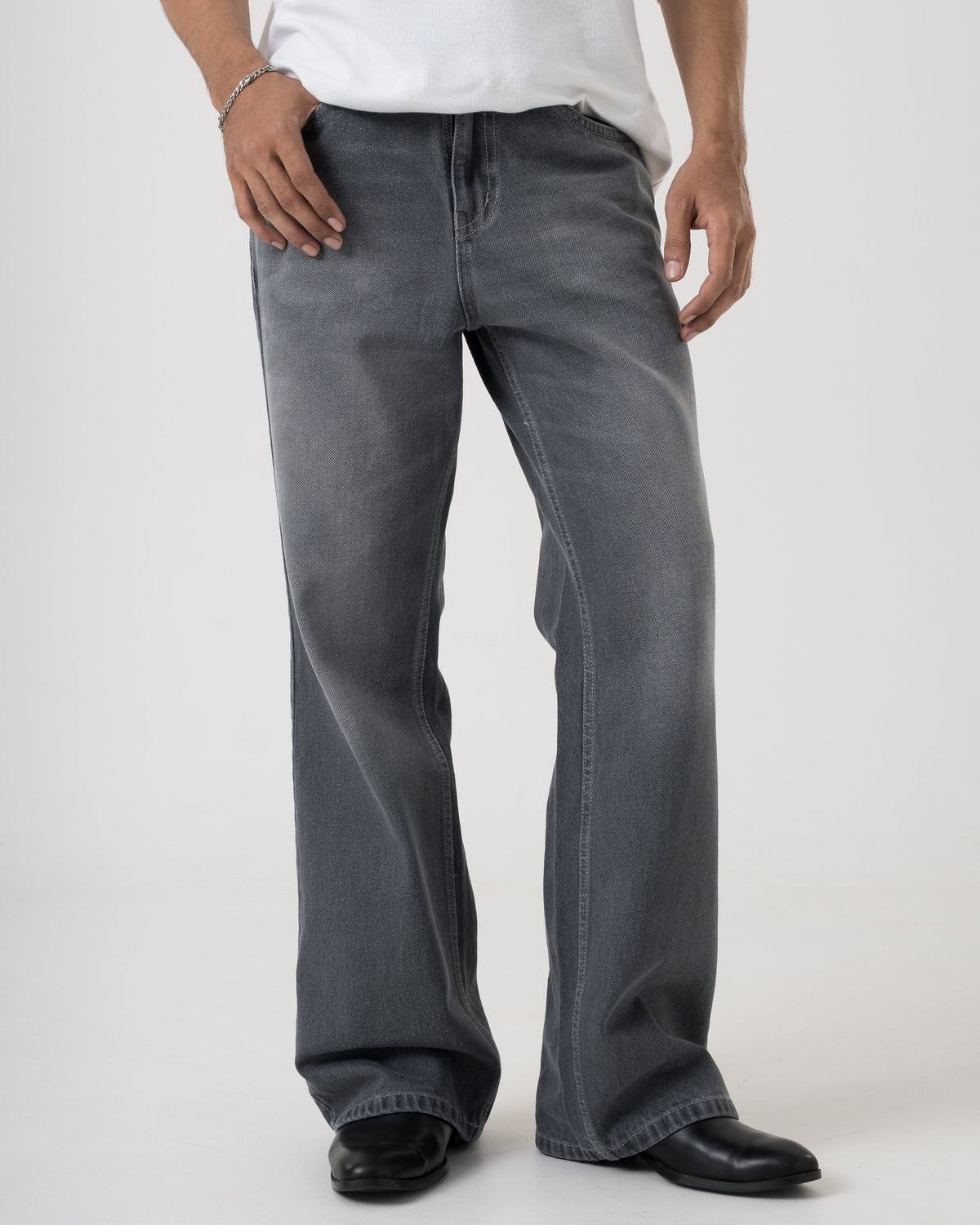 Vintage Bootcut Denim (Washed Grey)