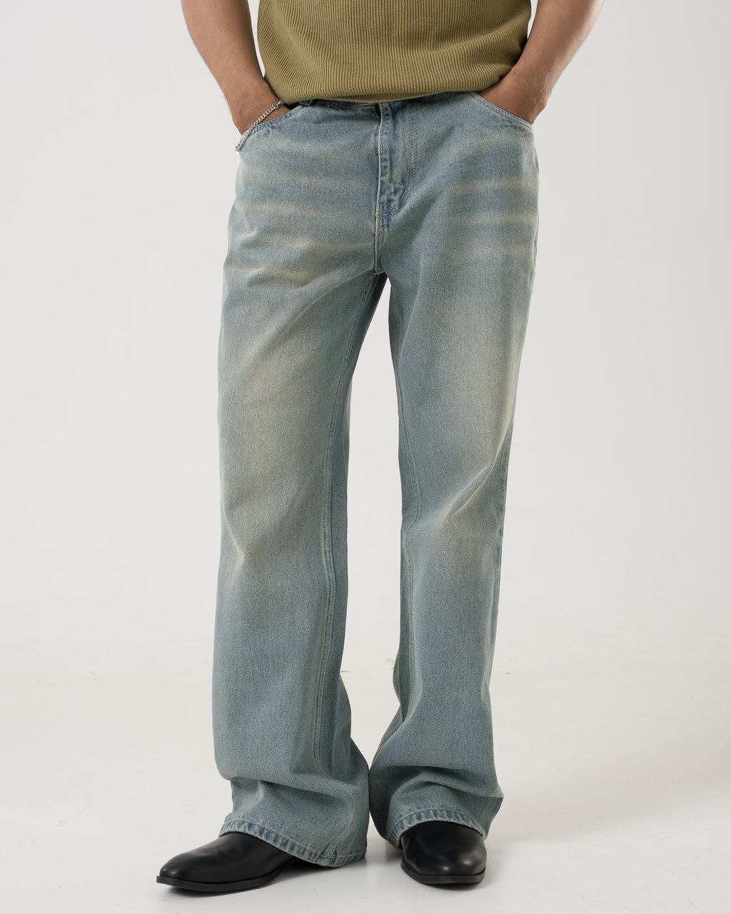 Vintage Bootcut Denim (Mist Blue)