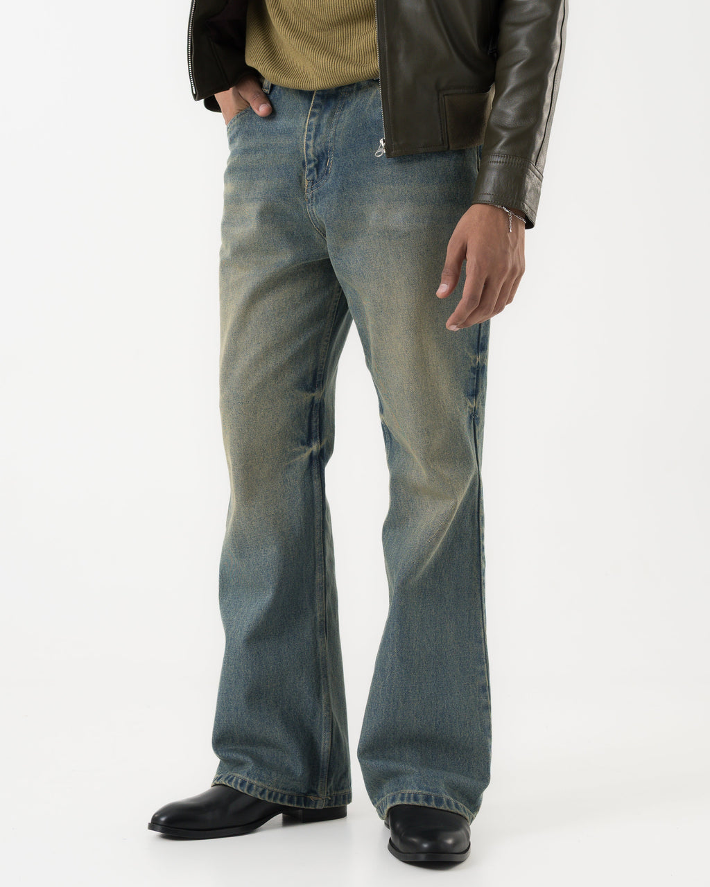 Vintage Bootcut Denim (Sun-faded Blue)