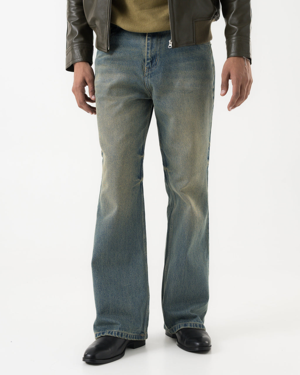 Vintage Bootcut Denim (Sun-faded Blue)