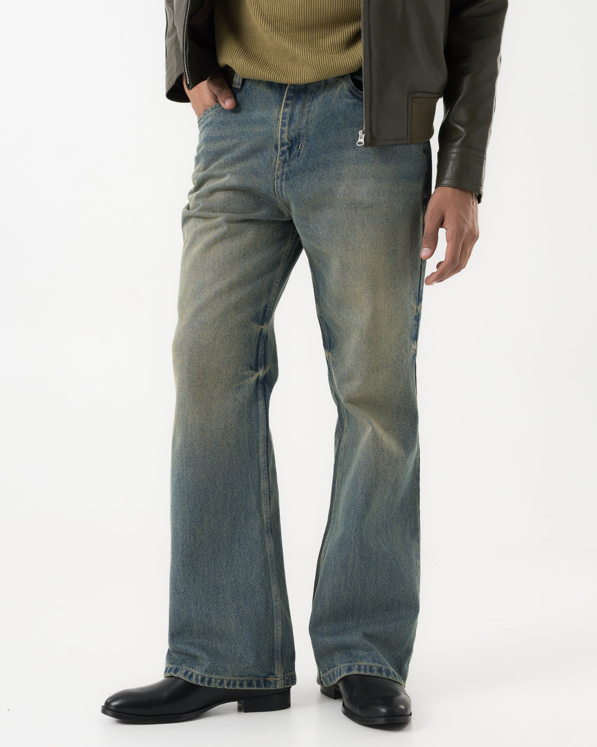 Vintage Bootcut Denim (Sun-faded Blue)