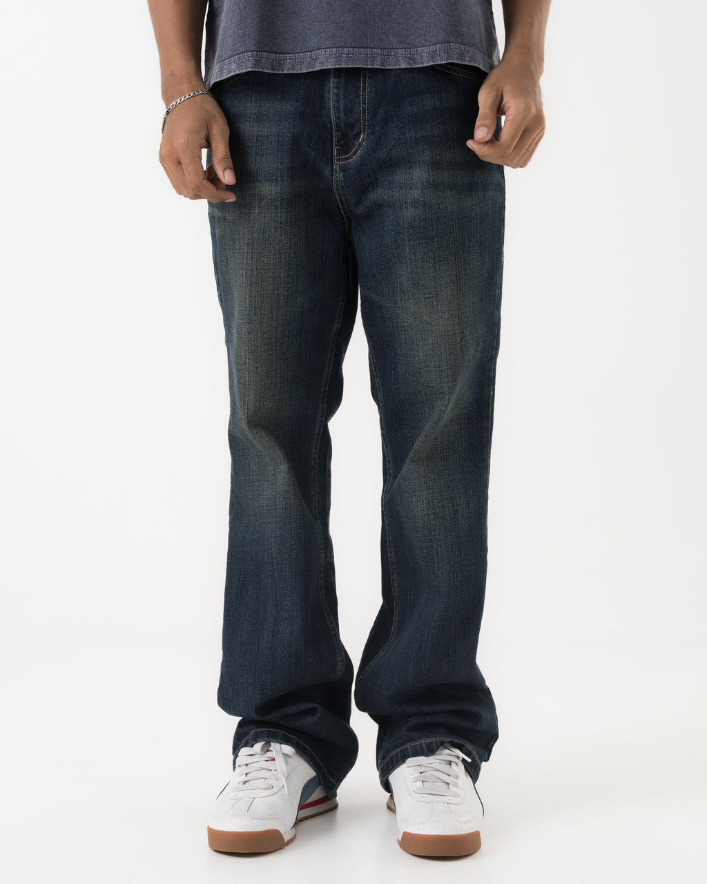Wring Bootcut Denim (Dark Blue)