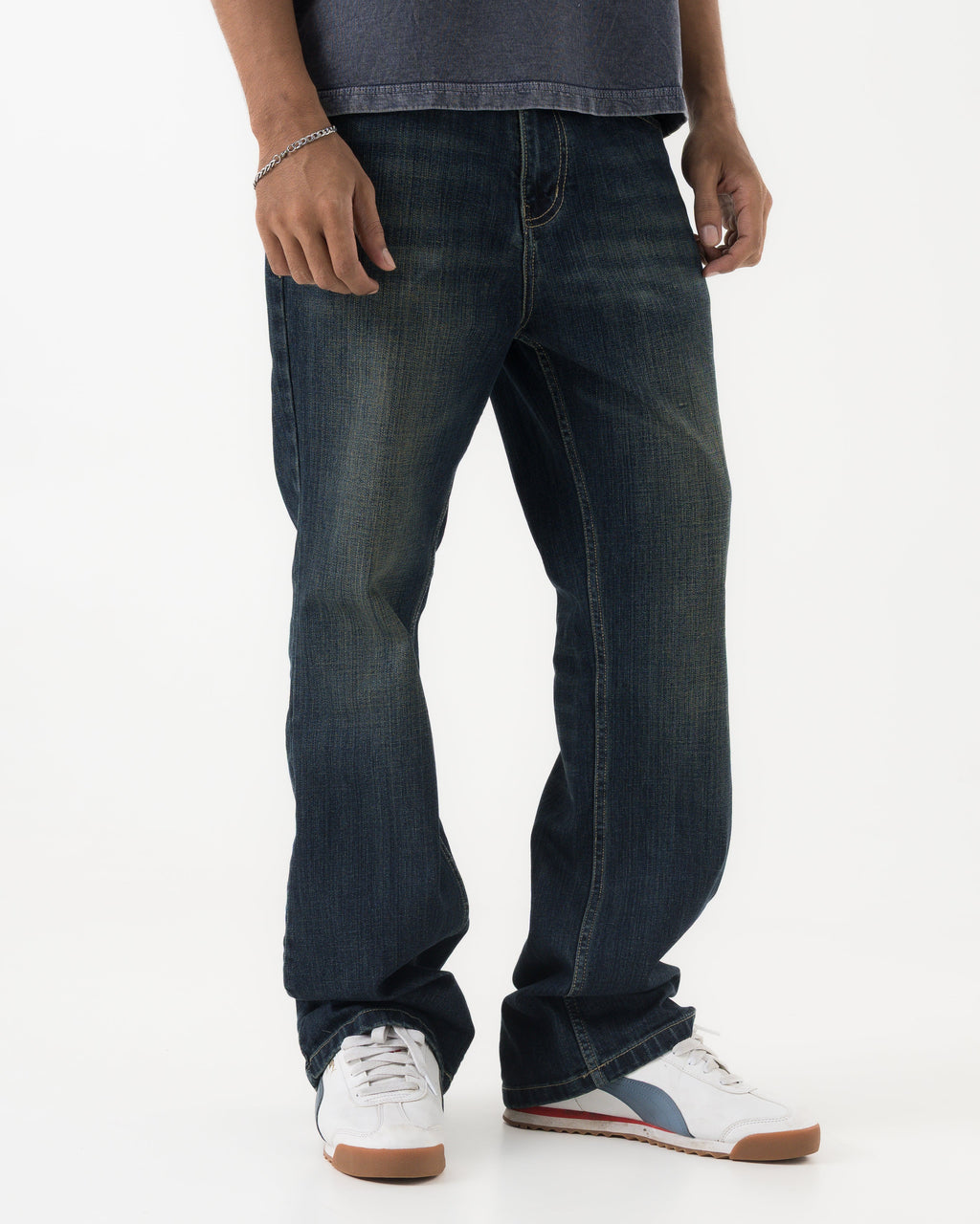 Wring Bootcut Denim (Dark Blue)