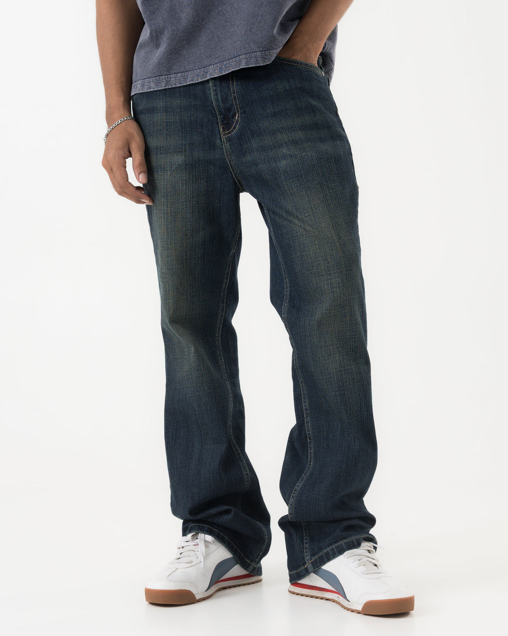 Wring Bootcut Denim (Dark Blue)