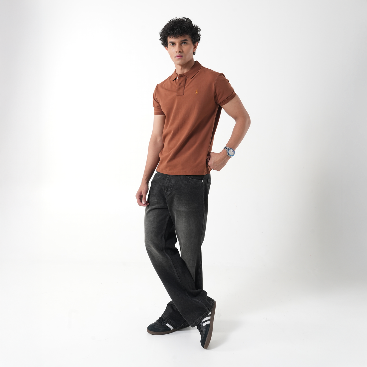 Vintage Bootcut Denim (Black-Brown)