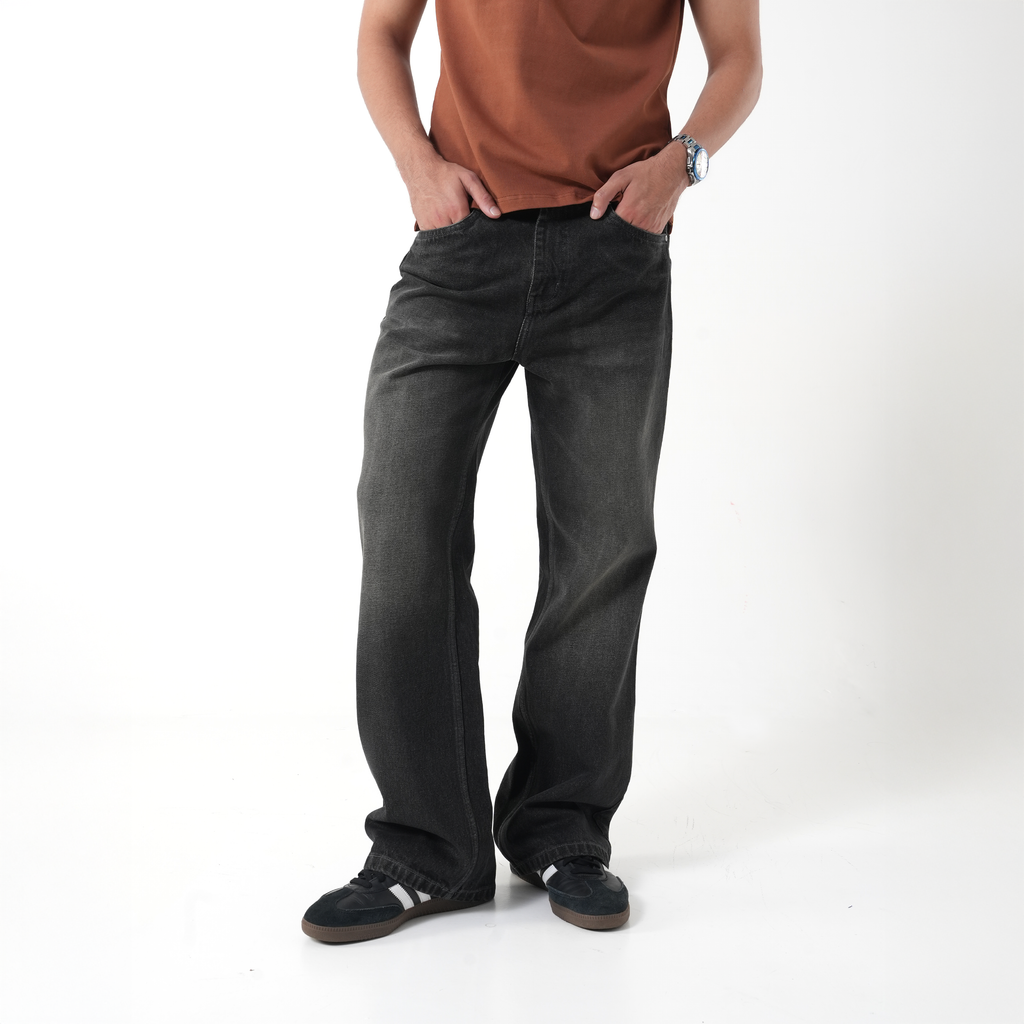 Vintage Bootcut Denim (Black-Brown)