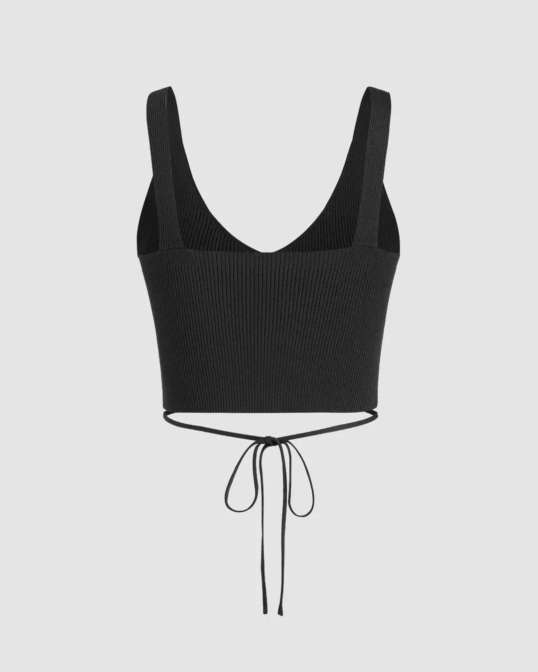 XS V-neck cropped top In Black CT98