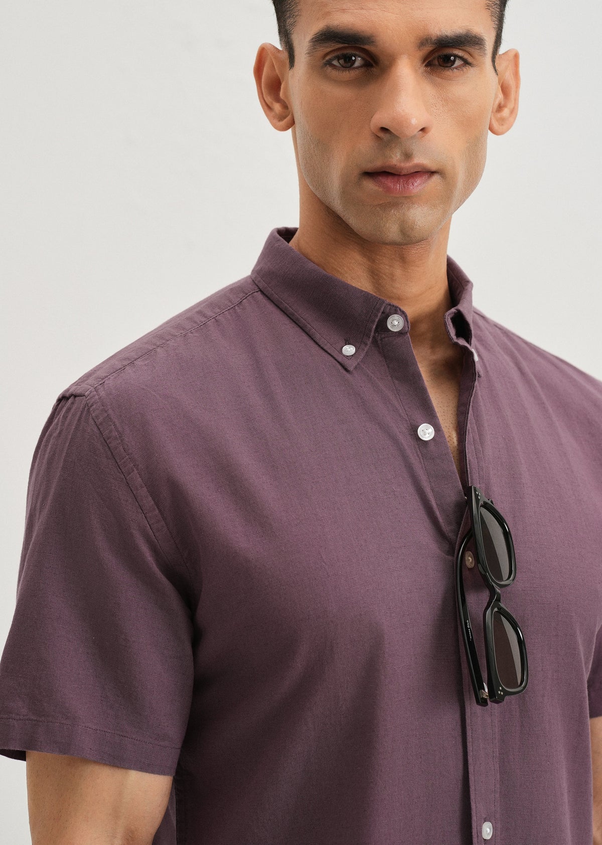 Violet Cotton Linen Shirt