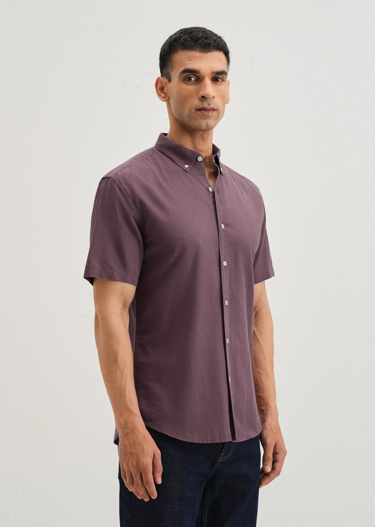 Violet Cotton Linen Shirt