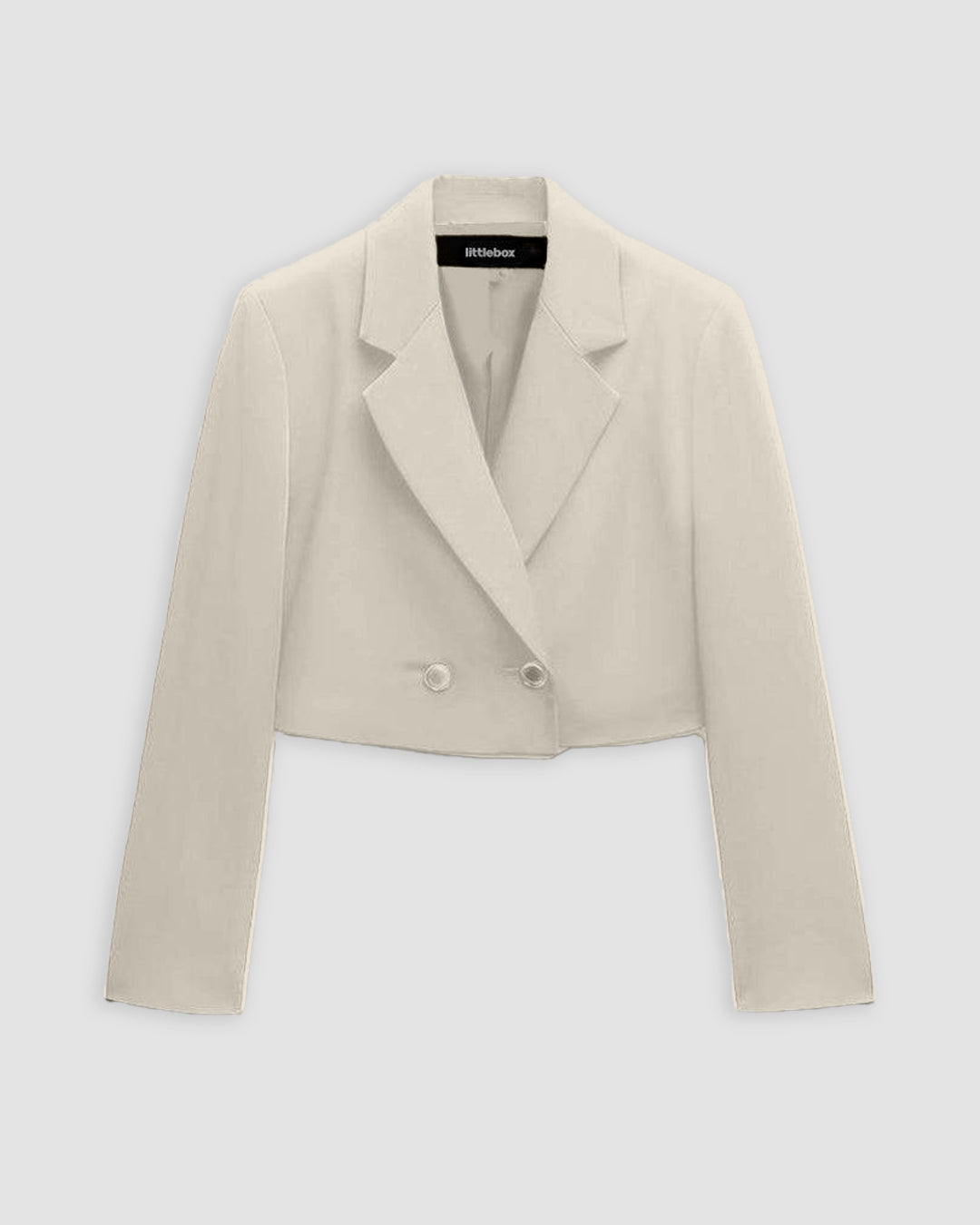 XS Double-Breasted Front Buttoned Blazer In Off-White CT98