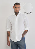 White Plain Cotton Linen Shirt