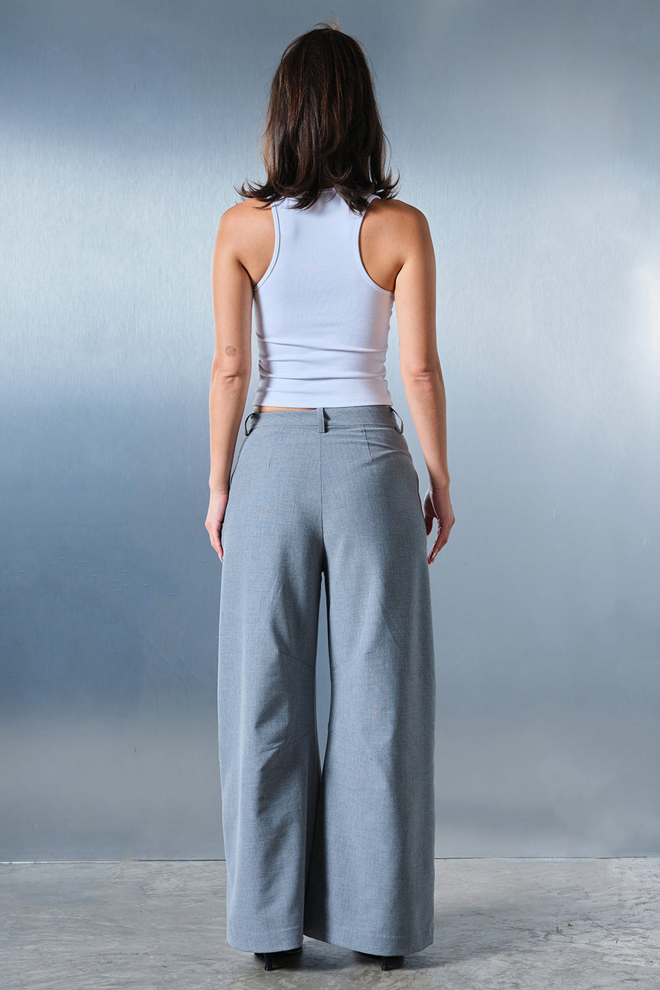 White Square Neck Tank TT65