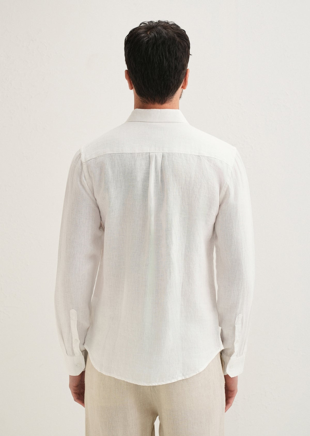 White Pure Linen Shirt