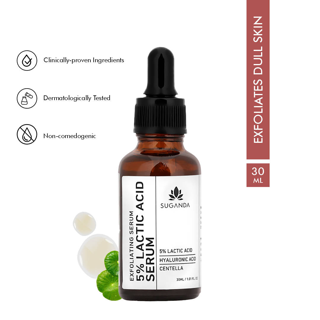 5% Lactic Acid Serum + HA, Exfoliates Dull Skin & Reduce Dark Spots, Beginner friendly | Z8 - view 1