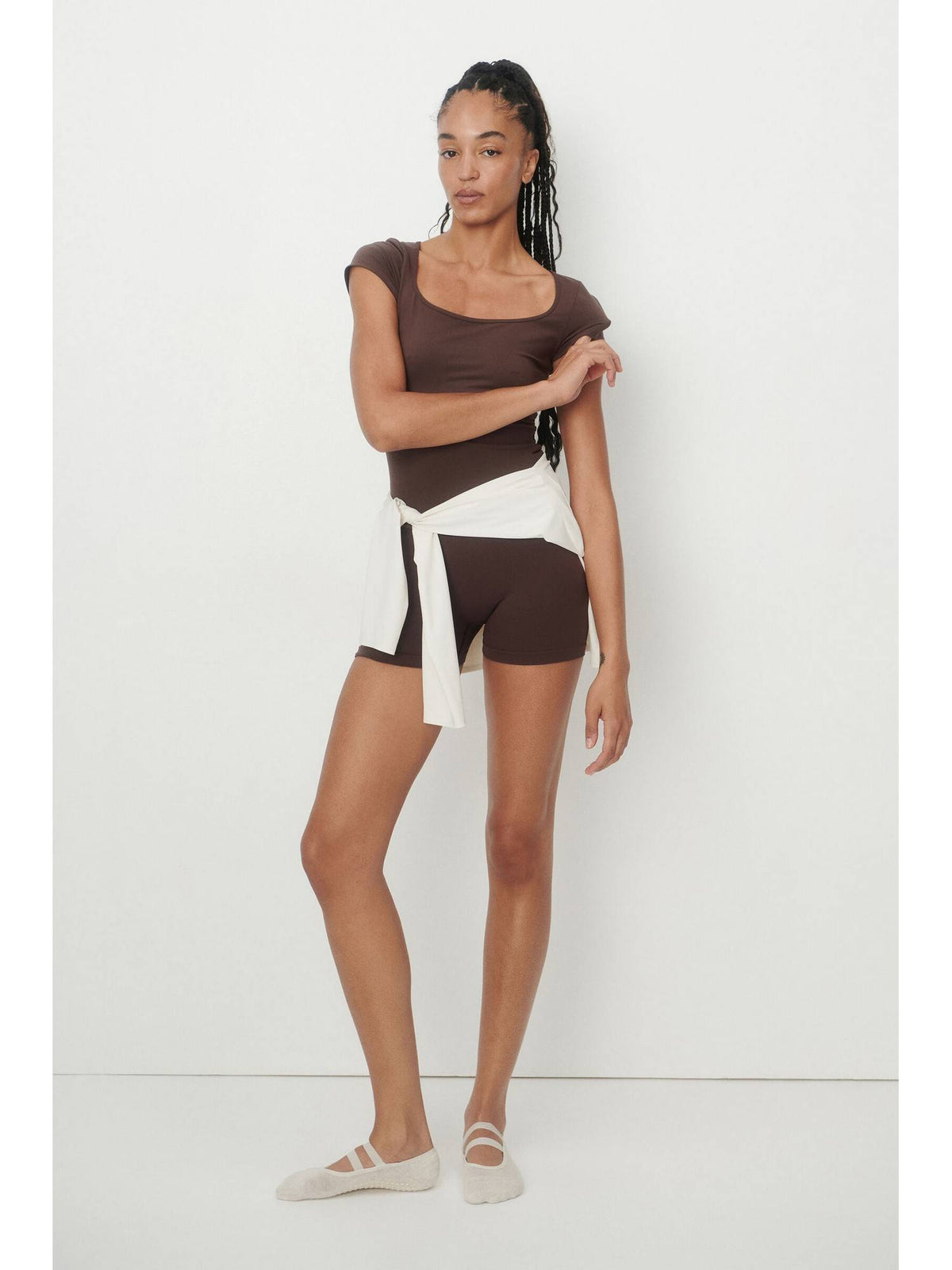 Women Brown Sports T-Shirt With Soft move | TT89 - view 2