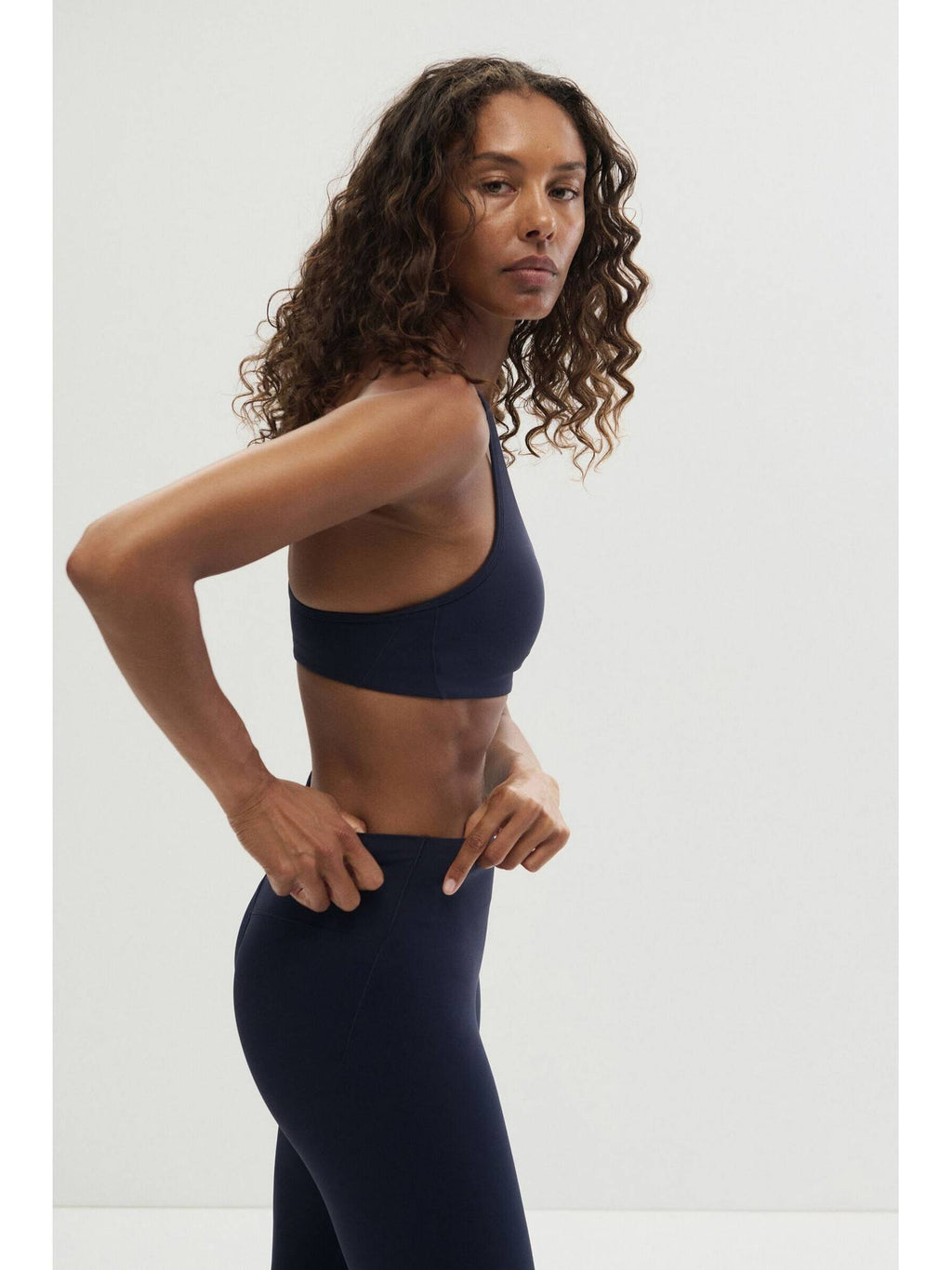 Women Navy Blue Medium Support Sports Bra With Sculpt move | sb09 - view 3
