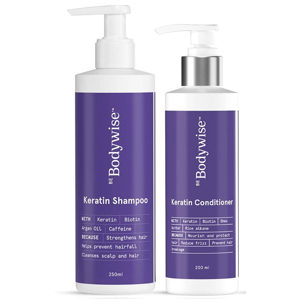 Hair Nourish Pack (keratin Hair Fall Control Shampoo & Silk Protein Conditioner) | BWS9 - view 1