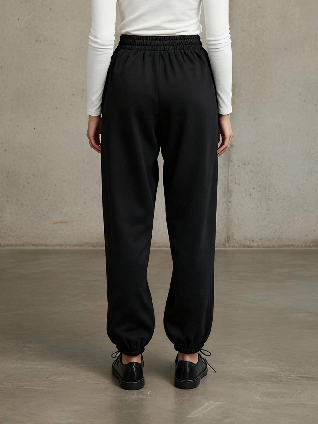 Black Solid Joggers | WJ89 - view 2