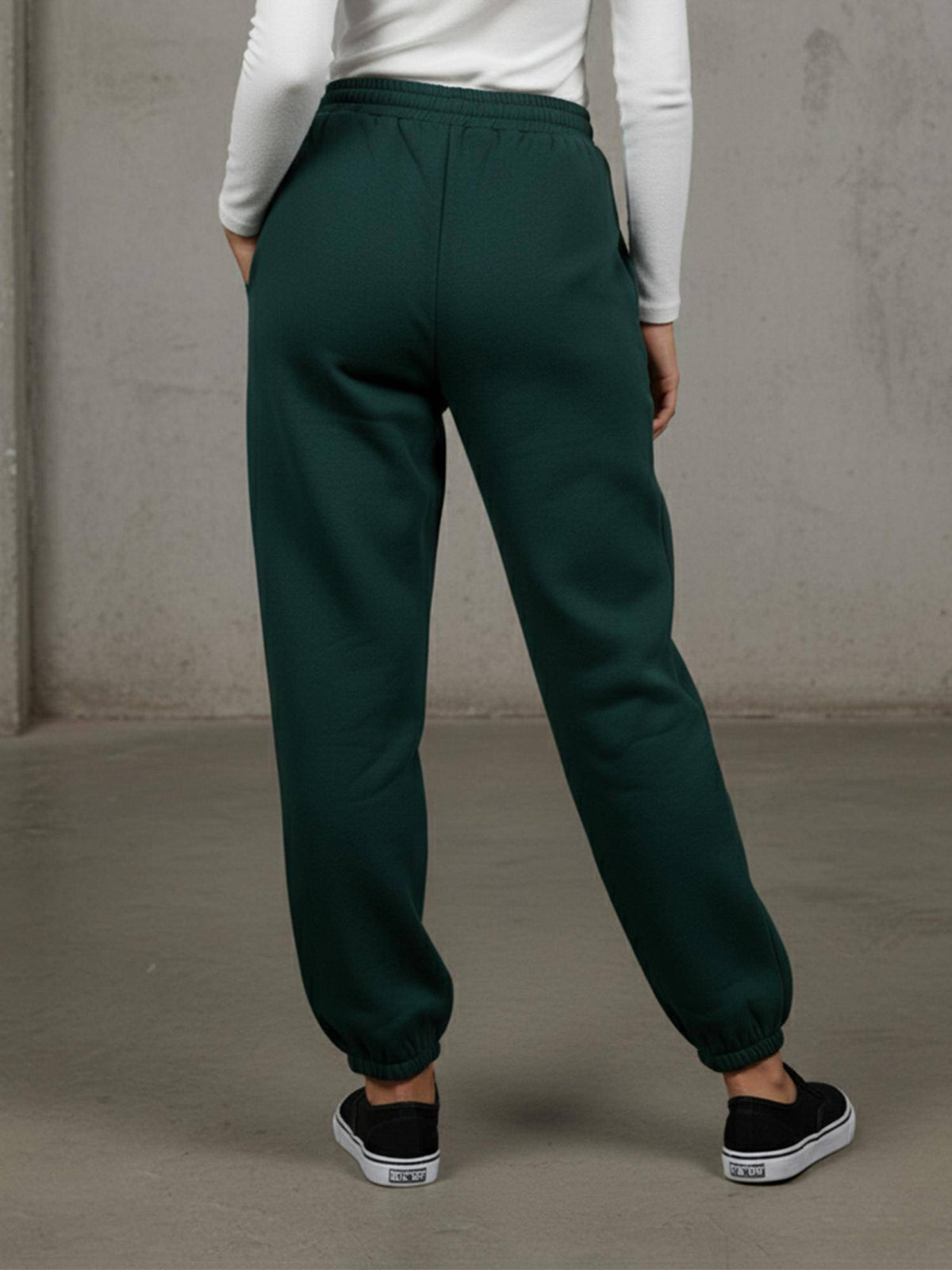 Green Solid Joggers | WJ89 - view 2