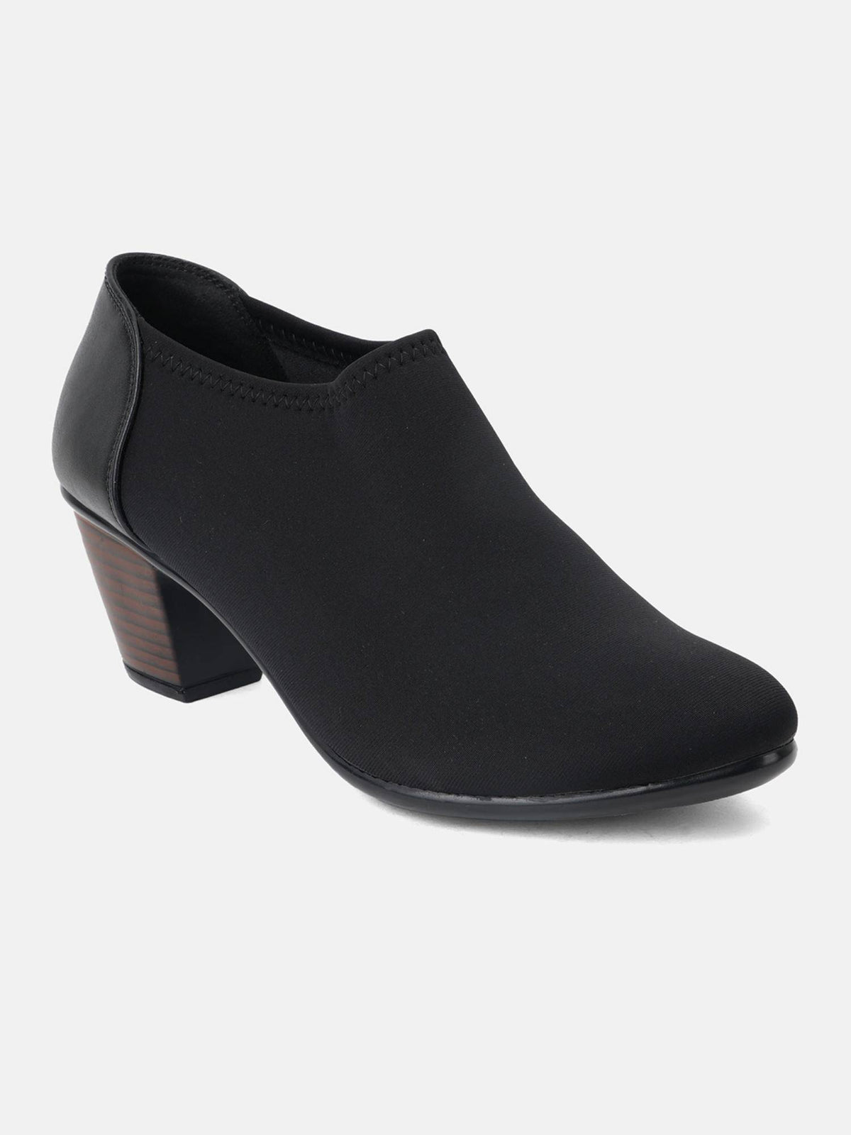 Comfortable Black Block Heels Casual Boots for Women | BT61 - view 3