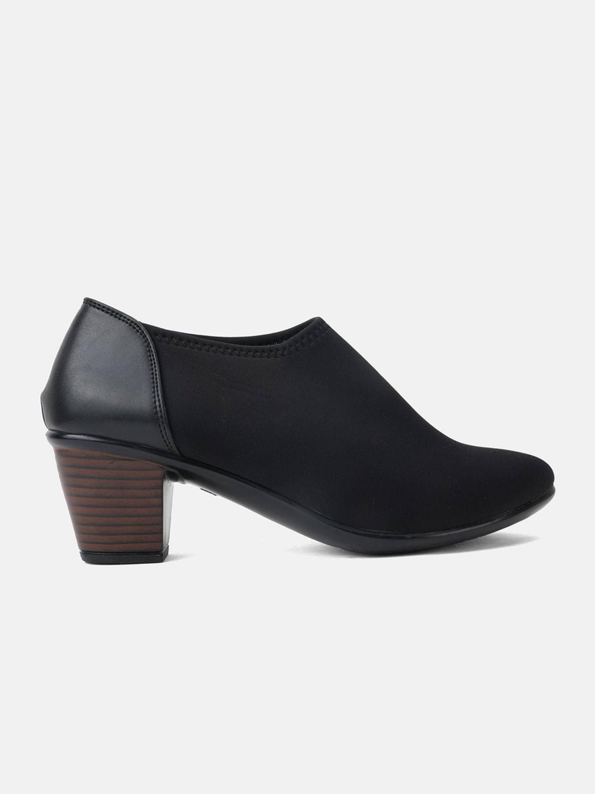 Comfortable Black Block Heels Casual Boots for Women | BT61 - view 4