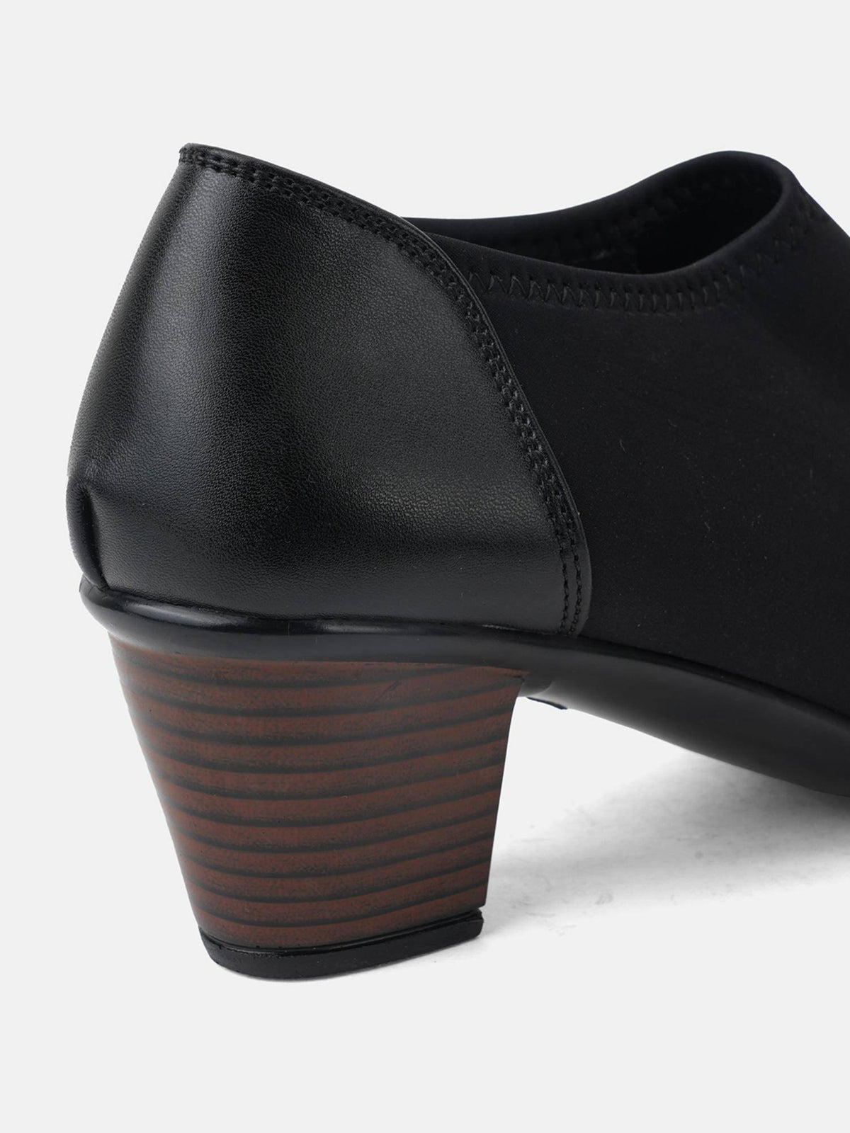 Comfortable Black Block Heels Casual Boots for Women | BT61 - view 5