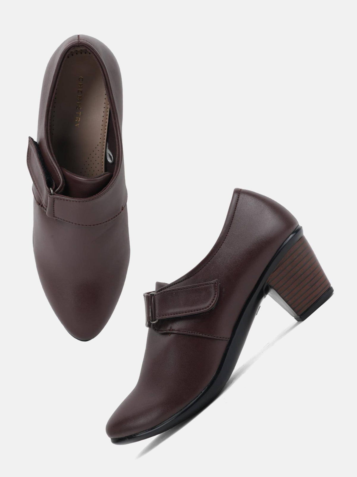 Comfortable Brown Block Heels Casual Boots for Women | BT61 - view 2