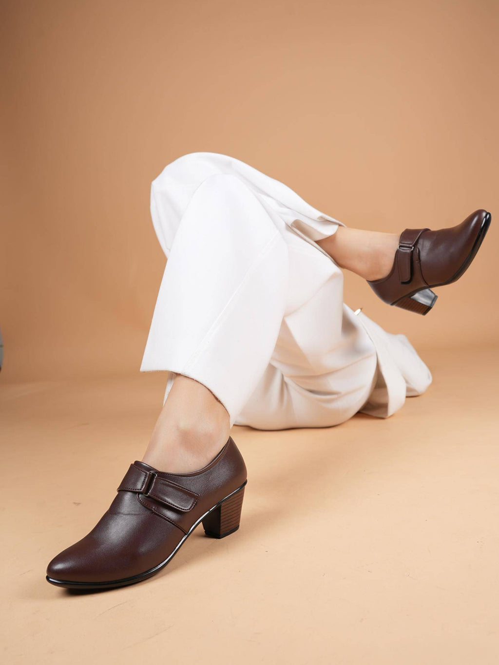 Comfortable Brown Block Heels Casual Boots for Women | BT61 - view 8