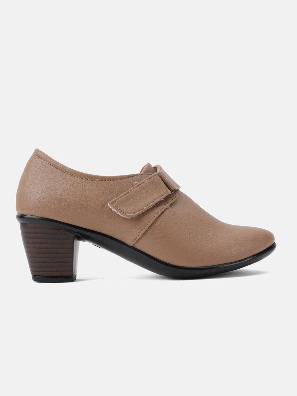 Comfortable Taupe Block Heels Casual Boots for Women | BT61 - view 4