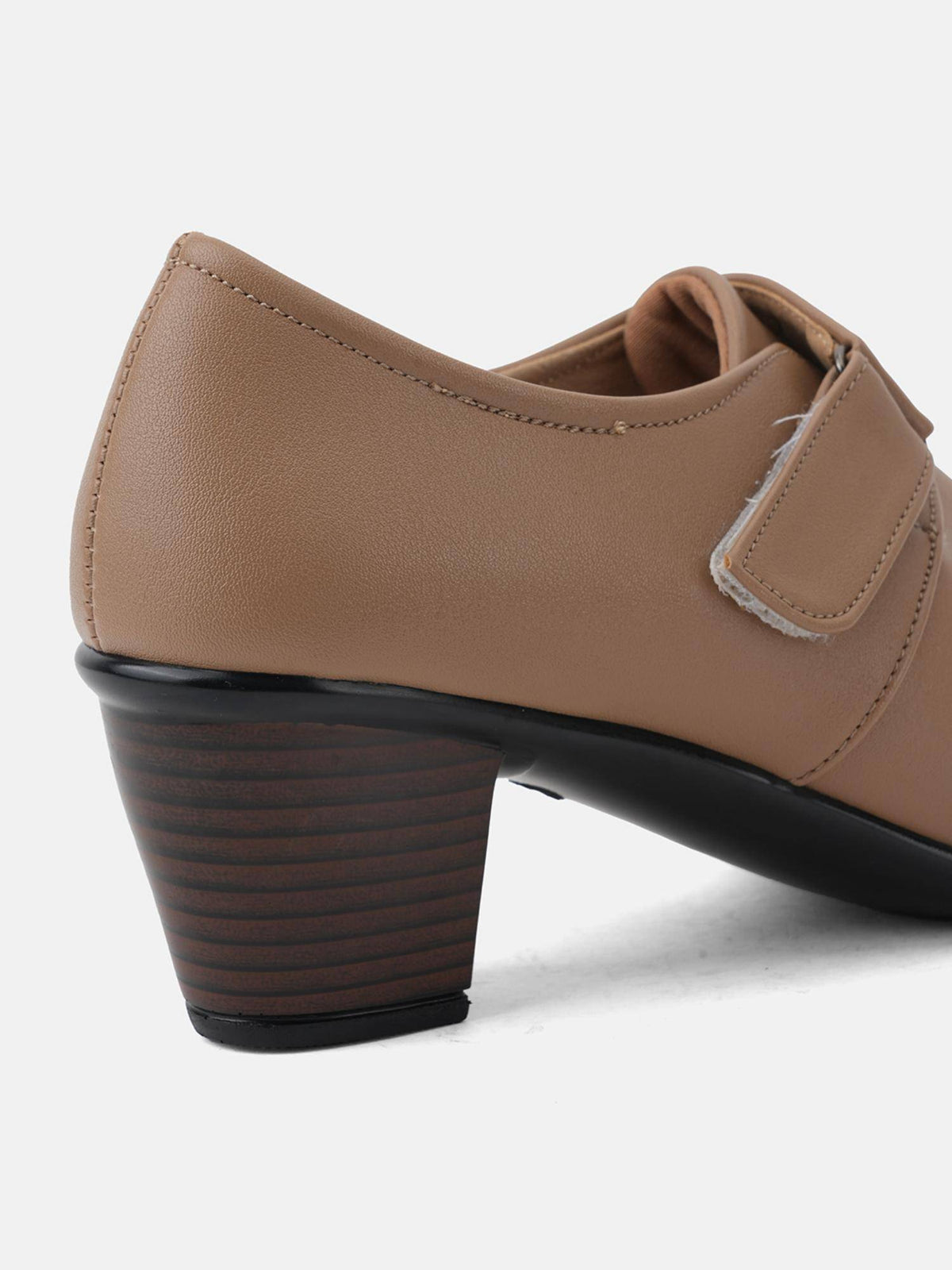 Comfortable Taupe Block Heels Casual Boots for Women | BT61 - view 5