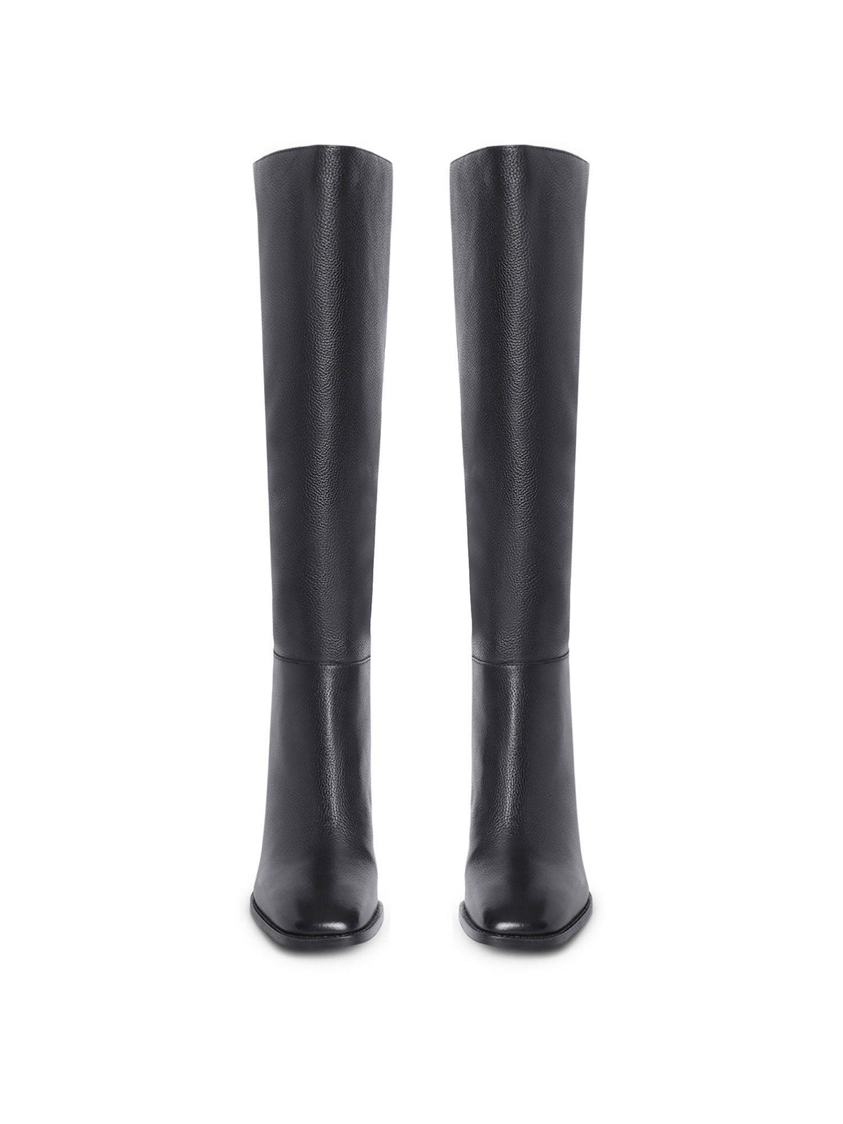 Lia Black Leather Knee High Slouch Boots | BT61 - view 5