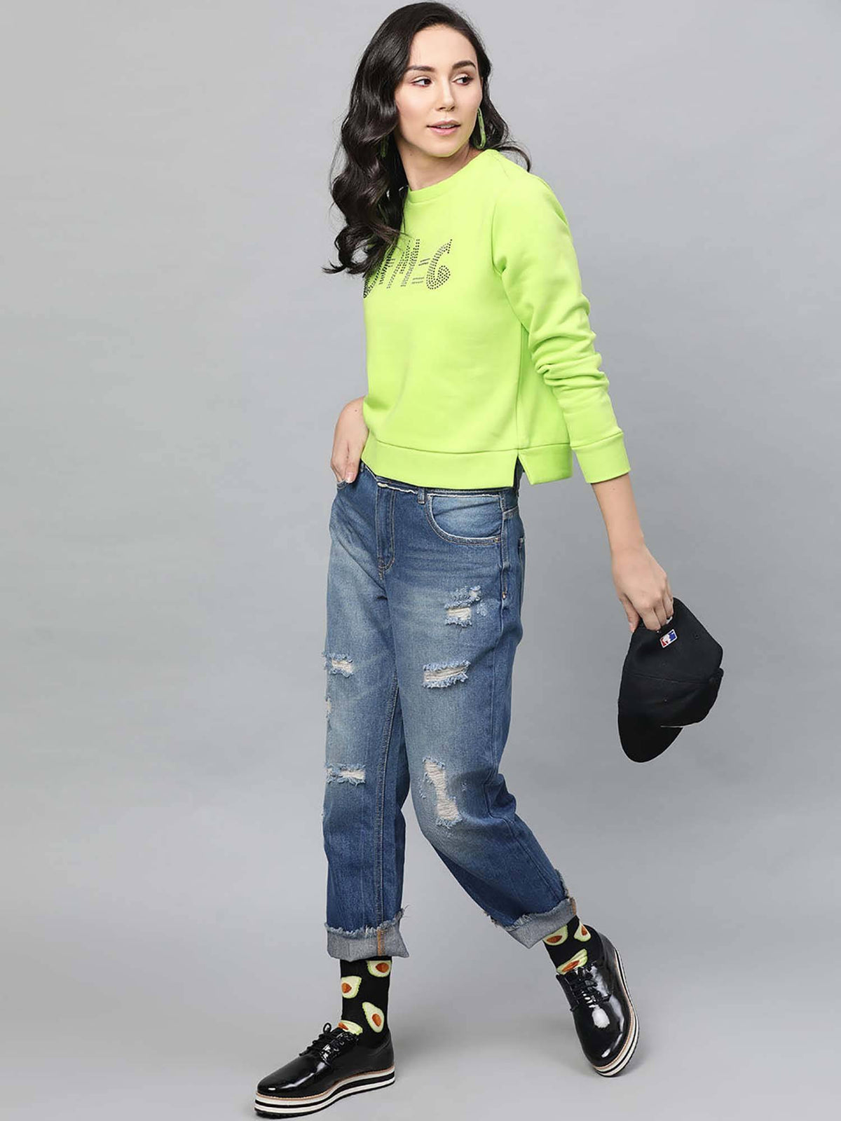 Women Blue Cotton Jeans | ST23 - view 4