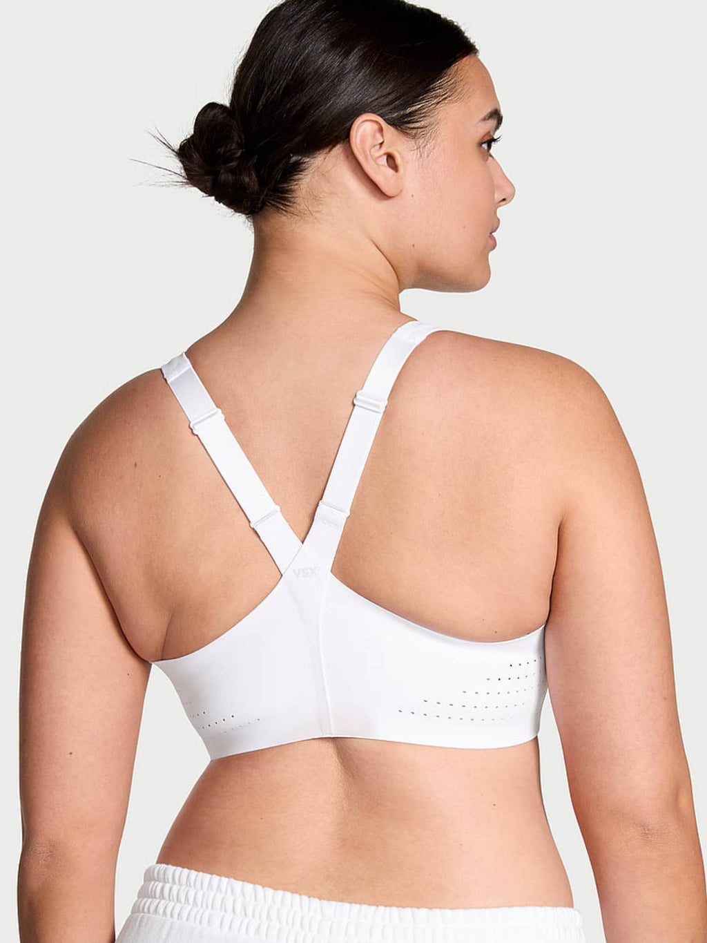 White Featherweight Max Front-Close Sports Bra | sb09 - view 2