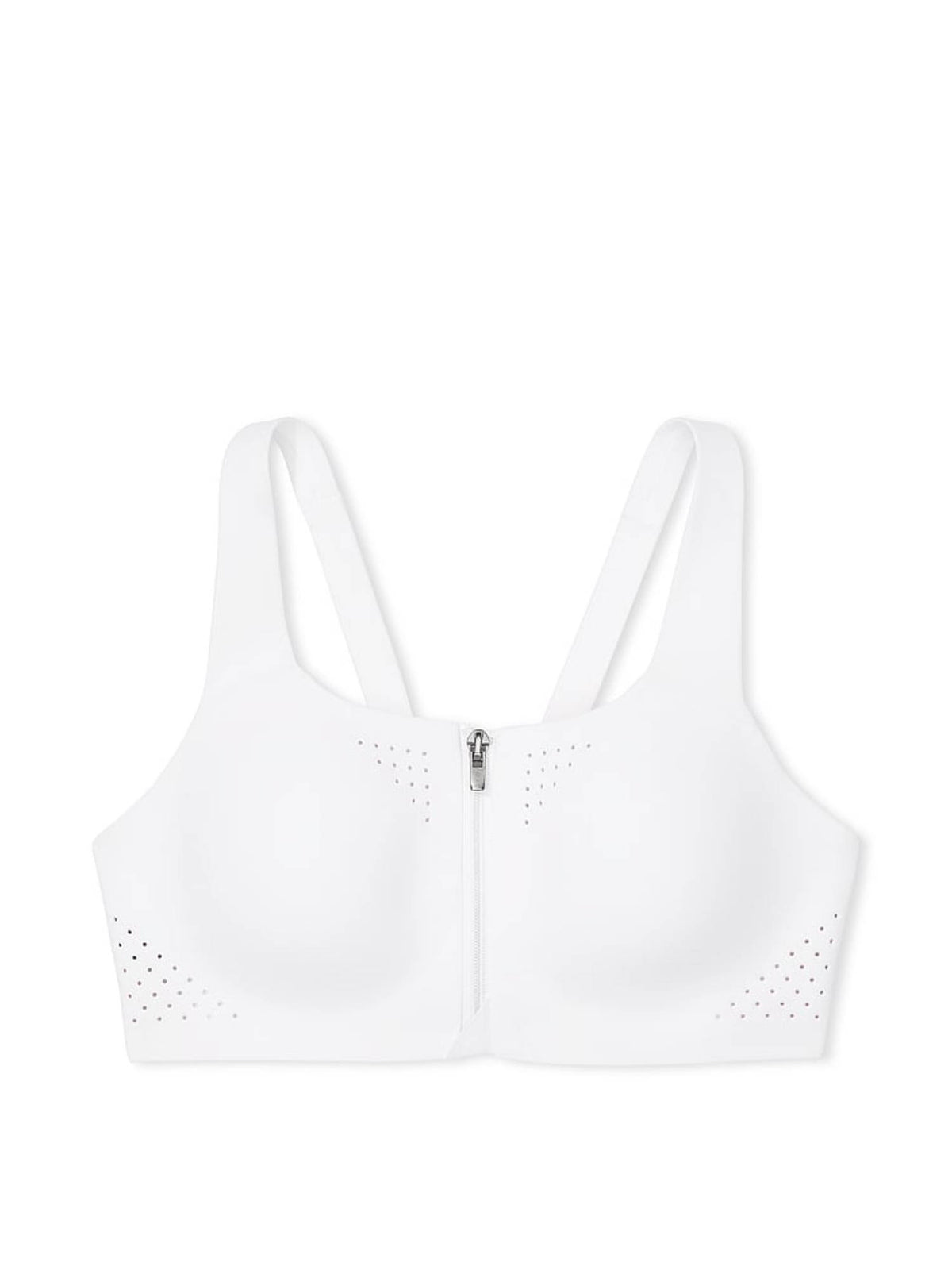 White Featherweight Max Front-Close Sports Bra | sb09 - view 3
