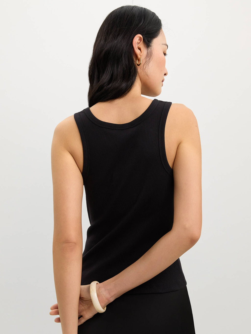 Ribbed Logo Tank Top - Black | TT98 - view 6