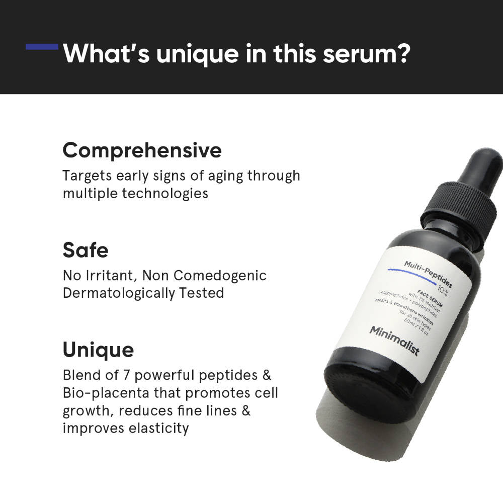 10% Multi Peptide Face Serum For Anti Aging & Collagen Boost With Bio-Placenta | FC3 - view 3