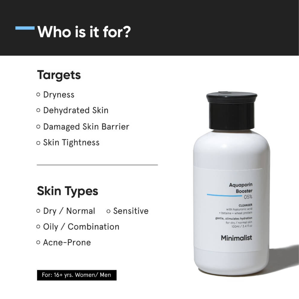 5% Aquaporin Booster Face Wash With Hyaluronic Acid For Dry Skin | FC3 - view 3