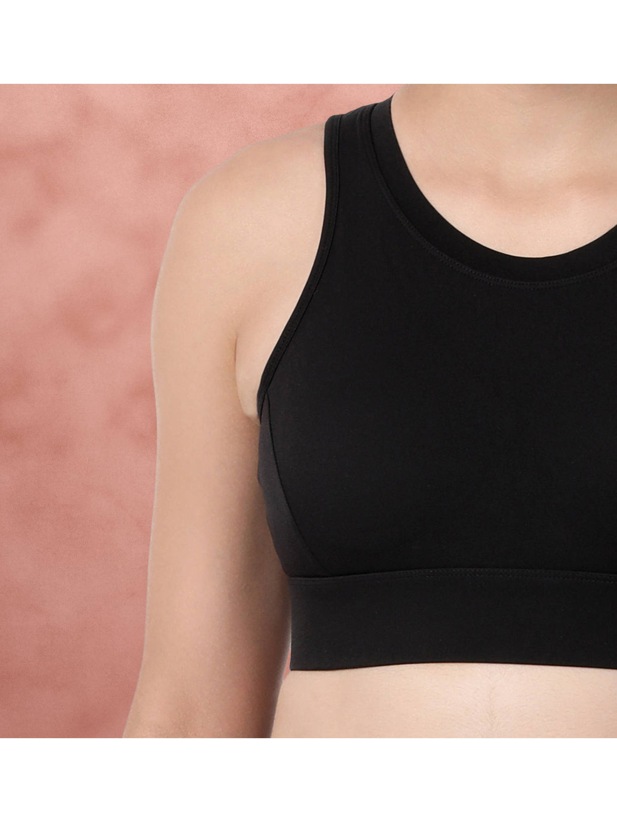 Black Beauty Medium Impact Criss Cross Padded Sports Bra | sb09 - view 4