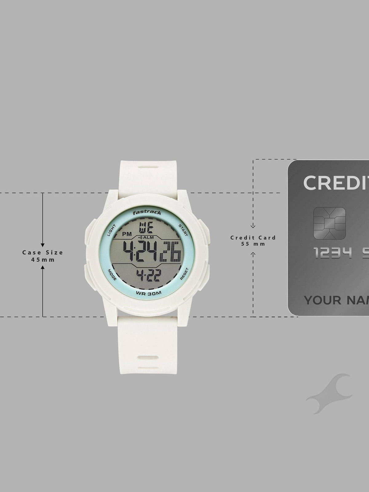 Streetstyle 8 with Digital Beige Case Beige Polyether Strap Watch (38194PP03W) | W92 - view 6