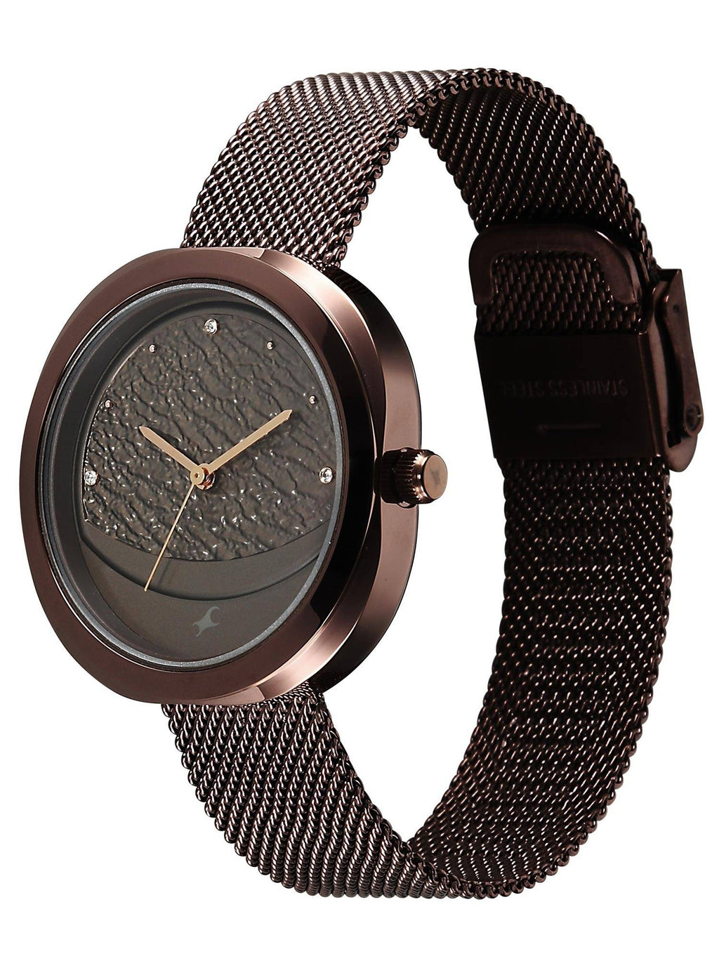Gelato Brown Multifunction Metal Strap Watch (6330QM01) | W92 - view 3