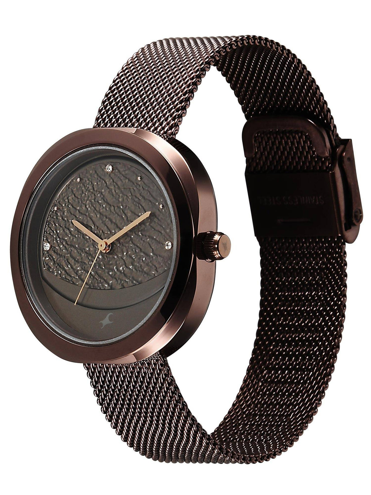 Gelato Brown Multifunction Metal Strap Watch (6330QM01) | W92 - view 3
