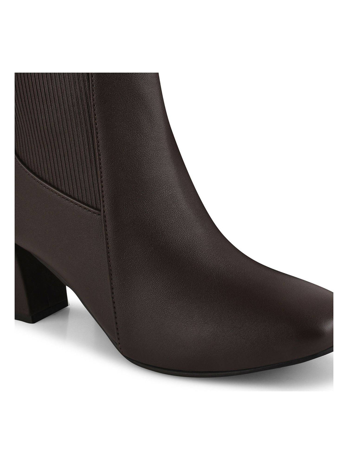 Ankle Length Brown Block Heel Boots | BT61 - view 5
