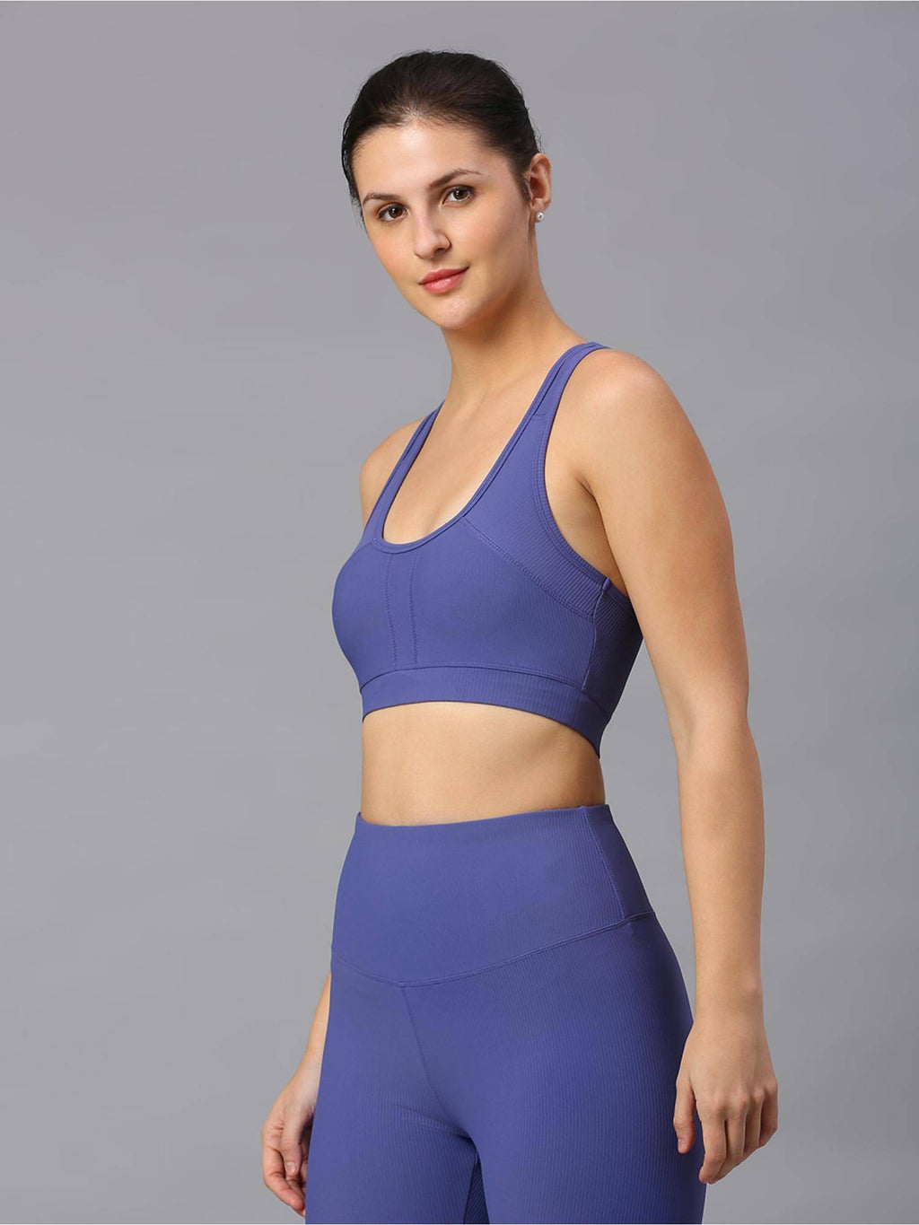 Strive Rib Sports Bra Purple | sb09 - view 2